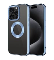 Coverzone Apple iPhone 15 Pro ile uyumlu K?l?f Kamera Korumal? Logo G�steren Parlak renk kenar �izgileri ile ??k bir tasar?m Colored Z-Omega Kapak S?ERRA MAV?