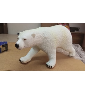 Plastik Oyuncak Büyük Boy Beyaz Kutup Ayısı 40 cm