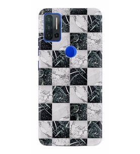 Reeder P13 Blue Max Pro Kılıf Desenli Silikon Checkers Marble 1370