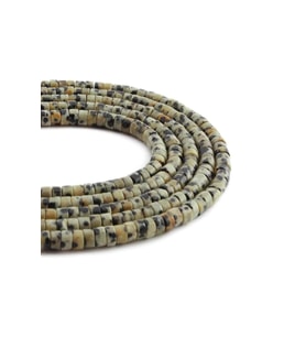 Dalmaçyalı Jasper Doğal Taş Parlak Krem Dore Kesim 4x2mm Dizi [AA]