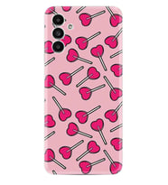Samsung A23 A31 A32 A50 A51 A52 A53 A70 Kılıf Desenli Silikon Heart Lollipop 1414
