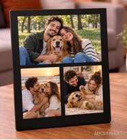 3 Kişilik Masa Fotograf Cercevesi Karikatürlü Kişiye Özel 13 x 18 cm MDF Çerçeve - Kişiye Özel Hediye 4. Model