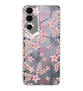 PrintiFy Tecno Pova Neo 2 Uyumlu Kamera Korumalı Floral Kırmızı Tasarımlı Şeffaf Silikon Kılıf