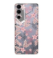 PrintiFy Tecno Pova Neo 2 Uyumlu Kamera Korumalı Floral Kırmızı Tasarımlı Şeffaf Silikon Kılıf