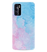 Reeder P13 Blue Max L 2022 Kılıf Desenli Silikon Boyun Askılı Pink Blue Abstract 1385