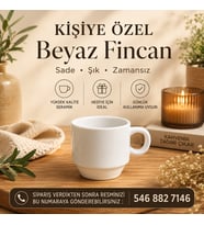 Kişiye Özel Fotoğraf ve İsim Baskılı Beyaz Fincan - Hediyelik Çay ve Kahve Fincanı