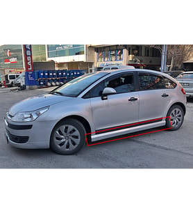 citroen c4 marşpiyel takımı - geniş model- PLASTİK