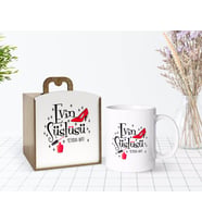 BK Gift Kişiye Özel Ahşap Kutuda Evin Süslüsü Tasarımlı Beyaz Kupa Bardak-2
