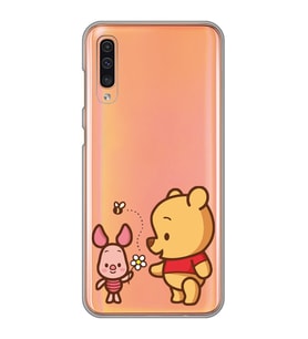 Samsung Galaxy A50 - A30S Uyumlu Pooh & Piglet Tasarımlı Şeffaf Telefon Kılıfı