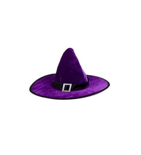 Halloween Tokalı Cadı Şapkası Mor