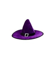 Halloween Tokalı Cadı Şapkası Mor