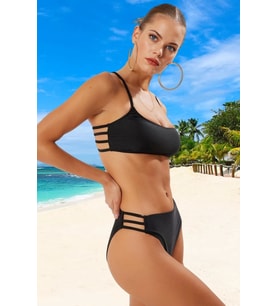 Tasarım Bikini Takımı Ergonomik Kesim Plaj Ve Havuz İçin Şık Detaylı UV Korumalı