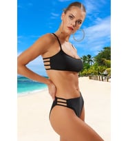 Tasarım Bikini Takımı Ergonomik Kesim Plaj Ve Havuz İçin Şık Detaylı UV Korumalı