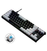 Valkyrie Blue Switch Dark Alien K710 71 Tuş RGB Gaming Klavye - Mekanik Mavi Tuş Type-C  - 2 Kademe Yükseklik BeyazSiyah