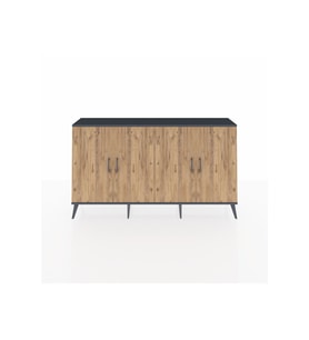 Arges Konsol 6 Raflı 4 Kapaklı 176x30x99 Antrasit-Çam/Aytaşı