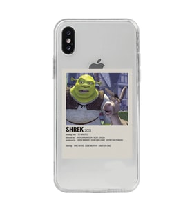 Iphone X / Xs Uyumlu Shrek Minimalsit Poster Desenli Şeffaf Telefon Kılıfı