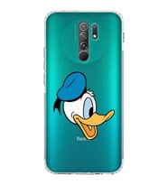 Xiaomi Redmi 9  Kamera Korumalı Kapak Donald Duck Tasarımlı Şeffaf  Kılıf