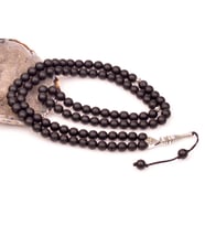 Mat Obsidyen Taşı Dua Tesbihi (8 mm)