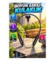 Kablolu Boyun Askılı Dijital Göstergeli Bluetooth Kulaklık 60 Saat