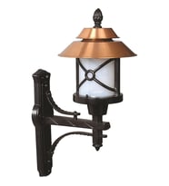 AVONNI BAP-68049-BKR-M1-OP Kahverengi/Siyah Boyalı Dış Mekan Aydınlatma E27 Aluminyum Polikarbon Cam 36x30cm