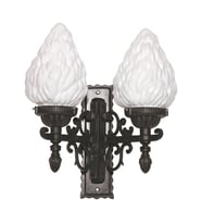AVONNI BAP-68191-2BSY-OP Siyah Boyalı Dış Mekan Aydınlatma E27 ABS Akrilik Cam 40x15cm