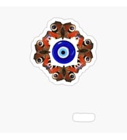 18 CM Nazar Boncuğu Sticker Duvar Etiket Araba Yapıştırma M19