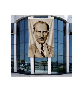 Istikbal Göklerdedir Mustafa Kemal Atatürk-Ay yıldız Poster Poster Bayrak Raşel Kumal 4x6 metre ATA34