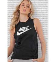 Nike Sportswear Futura Black Tank Kadın Günlük Stil Spor Atlet Siyah Beyaz