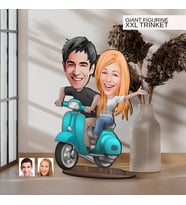BK Gift Kişiye Özel Sevgililer Karikatürlü Büyük Boy Ahşap Biblo-99 Arkadaşa Hediye , Sevgiliye Hediye, Kişiye Özel Biblolar