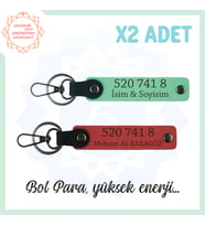 Nar Çiçeği-Açık Yeşil, Size Özel Tasarım İsim Yazılı 520 741 8 Sayısıyla Denge ve Huzur Anahtarlığı