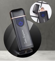 Kişiye Özel Gold Rose Detaylı USB Şarjlı Dokunmatik Alevsiz Elektronik Çakmak