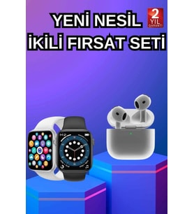 3.Nesil Tws Bluetooth Kulaklık Dokunmatik Ekran Akıllı Saat Sesli Görüşme