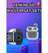 3.Nesil Tws Bluetooth Kulaklık Dokunmatik Ekran Akıllı Saat Sesli Görüşme
