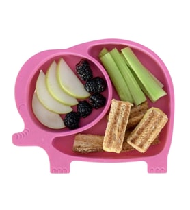 Durukar® Bebek ve Çocuk için Sevimli Fil Model Desenli Yemek Bebek Mama Kabı Bölmeli Tabak