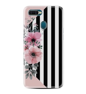 Oppo A5S A15 A16 A54 A55 A73 A74 Kılıf Desemli Silikon Flowers 4 1390