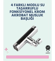 Northcity Krom Kaplamalı Çok Fonksiyonlu Musluk Başlığı - Paslanmaz Malzeme, Yağmur Şelale Sprey Kabarcık Modlu