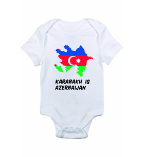Karabakh Is Azerbaıjan Baskılı Bebek Zıbın Body