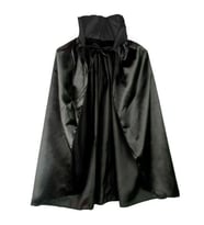 Siyah Renk Yakalı Halloween Pelerini 90 cm