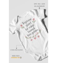 Teyzeye Özel Kısa Kollu Bebek Body %100 Pamuk