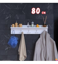 Modilayn Kedi Serisi 5’li Banyo Askısı Seti 76,4x18cm 15 Kancalı Raflı Düzenleyici Yer Tasarrufu