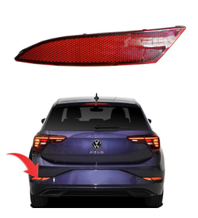 Vw Polo Sol Arka Tampon Reflektörü Büyük 2021 Sonrası 2G0945105A