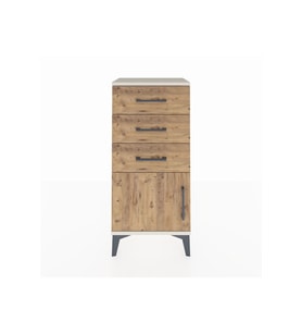 Arges Komodin 3 Çekmeceli Tek Kapaklı 44x30x96 Aytaşı-Çam