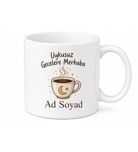 Anne Olan Arkadaşa Uykusuz Gecelere Merhaba Süt Kahvesi Kupa Hediye Bardak
