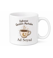 Anne Olan Arkadaşa Uykusuz Gecelere Merhaba Süt Kahvesi Kupa Hediye Bardak