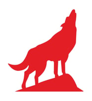 Uluyan Kurt 22CM Kırmızı Renk Araba Sticker