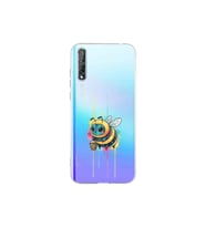Huawei P Smart S ile uyumlu Splash arı tasarımlı şeffaf silikon kılıf