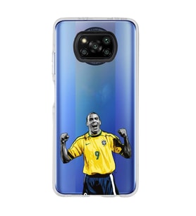 Poco X3 Pro / X3 NFC Uyumlu Ronaldo Nazario Futbol Tasarımlı Şeffaf Telefon Kılıfı