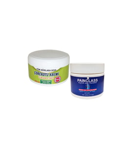 Çörek Otu Kremi Büyük XLBoy 200 ml Ağrı Kremi Green + 150 ml Kuyruk Yağı Kremi Painclass / Diz Dirsek İskelet Sırt Bel Kas Eklem Ağrılarına Masaj Seti
