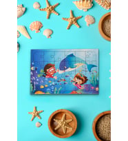 Ahşap 24'lü Yapboz Dalgıç Puzzle