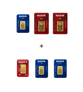 Nadir Gold 24 Ayar 18,5 Gram Altın (2 Ad 5 Gram Altın + 3 Ad 2,5 Gram Altın + 1 Ad 1 Gram Altın )